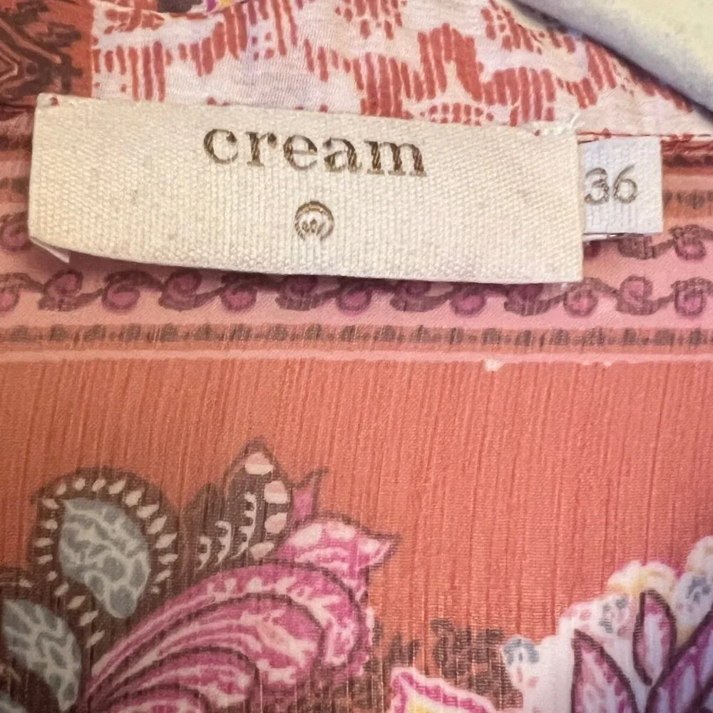 Cream Brand Boho Paisley Button Up Shirt - Size 36 (US Small) - Picture 8 of 9